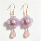 Lavender Blossom Pearl Drop Earrings